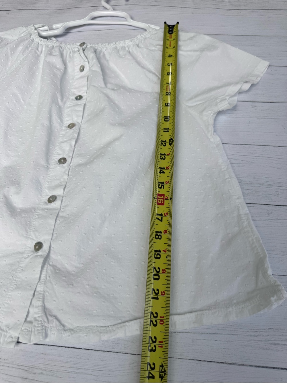 Terzo Millennio Made in Italy White Swiss Dot Cotton Peasant Blouse Medium - Picture 5 of 10